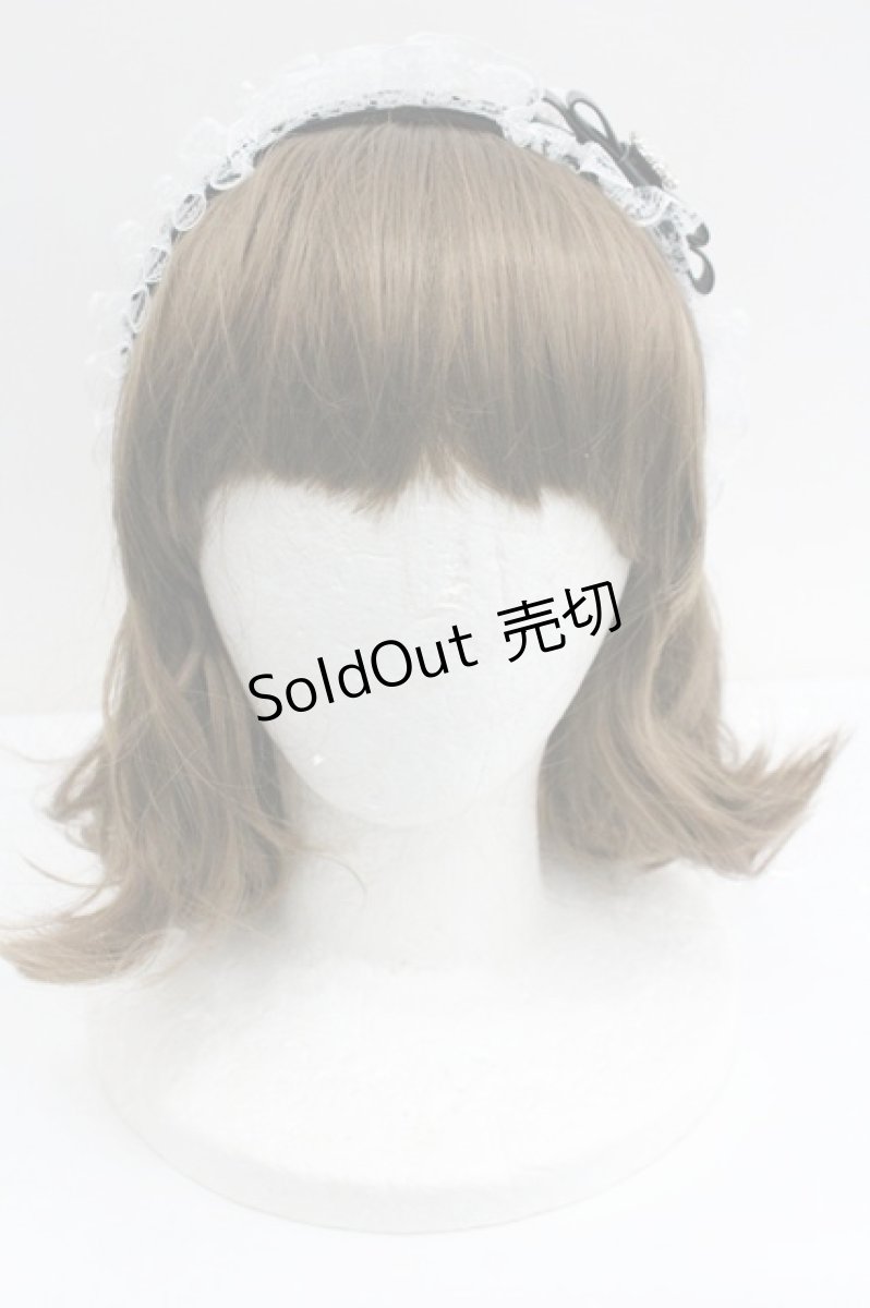 画像2: Ank Rouge / リボンビジューレースカチューシャ  黒Ｘ白 I-26-01-27-107-CA-AC-SA-ZT610-F004 (2)