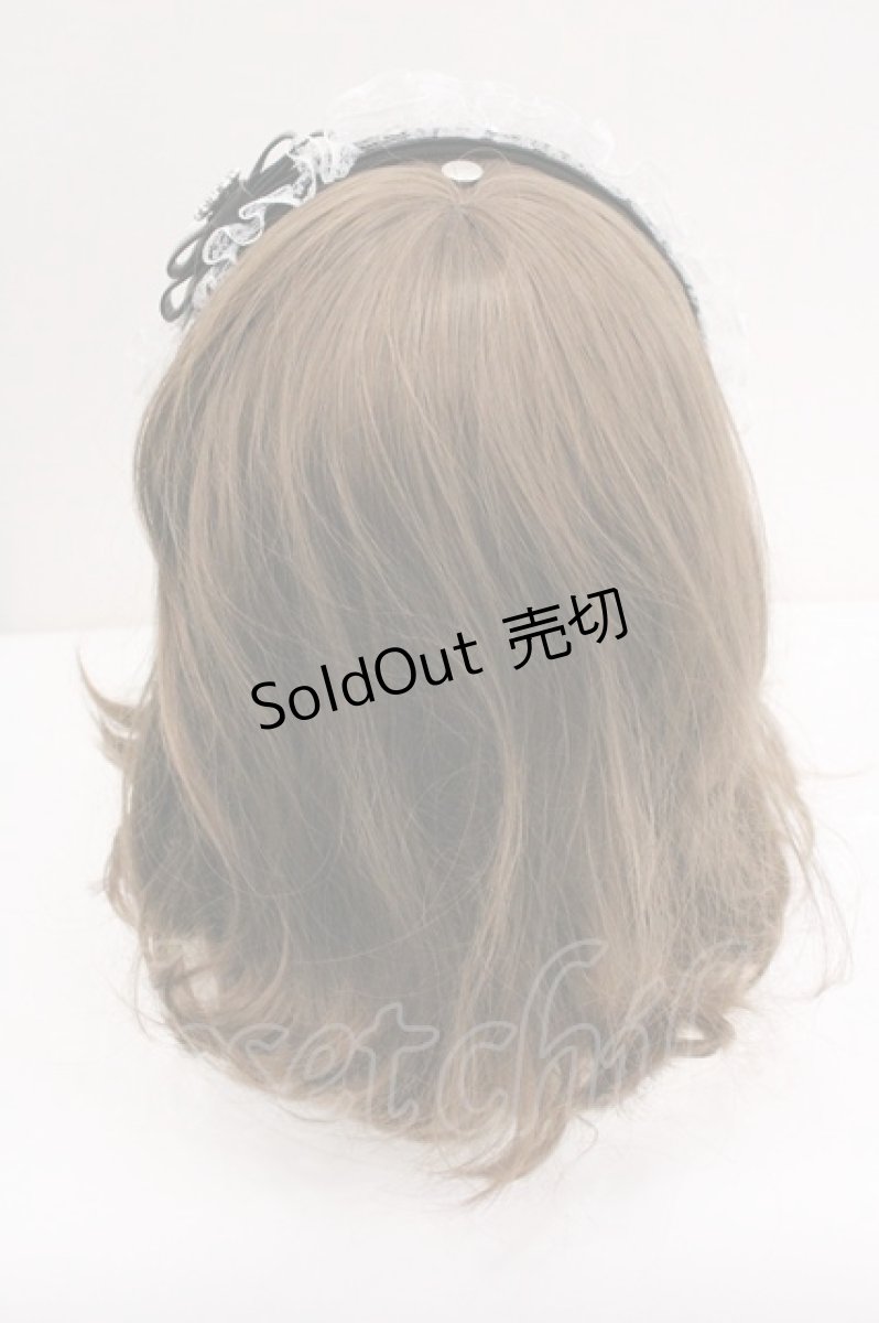 画像3: Ank Rouge / リボンビジューレースカチューシャ  黒Ｘ白 I-26-01-27-107-CA-AC-SA-ZT610-F004 (3)