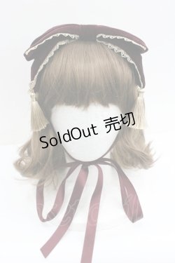 画像2: axes femme kawaii / タッセル付リボンヘッドドレス  ボルドー I-26-01-27-108-AX-AC-SA-ZI