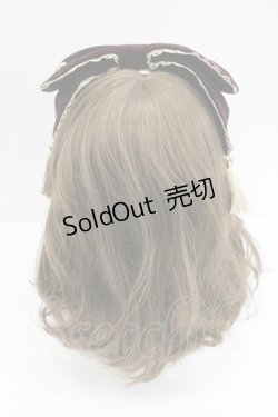 画像3: axes femme kawaii / タッセル付リボンヘッドドレス  ボルドー I-26-01-27-108-AX-AC-SA-ZI