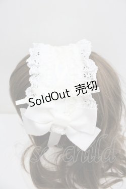 画像2: BABY,THE STARS SHINE BRIGHT / はしごレースのスピンドールヘッドドレス(バーバリー)  白 I-26-01-27-109-BA-AC-SA-ZI