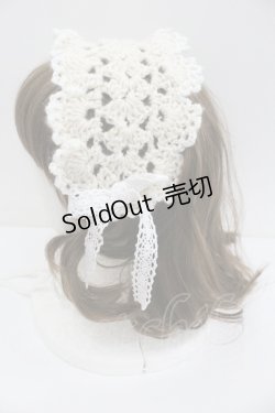 画像2: LOLITAその他(お買取対象外) / モヘアヘッドドレス  シロ×ゴールド I-26-01-27-112-LO-ZA-SA-ZI