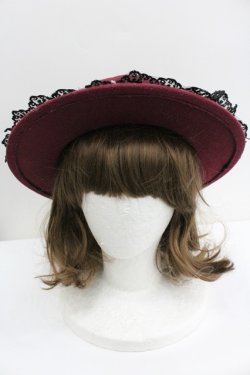 画像2: axes femme / 巻きバラレースカンカン帽  ボルドー I-26-01-27-011-AX-AC-SA-ZI