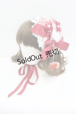 画像1: BABY,THE STARS SHINE BRIGHT / いちごのCharlotteヘッドドレス  ピンクＸ赤 I-26-01-27-114-BA-AC-SA-ZI