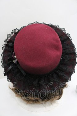 画像3: axes femme / 巻きバラレースカンカン帽  ボルドー I-26-01-27-011-AX-AC-SA-ZI