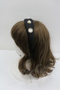 画像2: Amavel / ビジューサテンカチューシャ  ブラック I-26-01-27-122-CA-ZA-SA-ZI