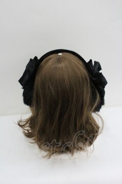 画像2: Jane Marple / ファーリボンイヤーマフ  黒 I-26-01-27-124-JM-ZA-SA-ZI