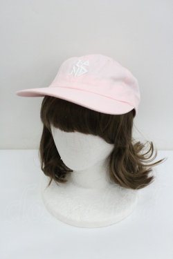 画像1: MILKBOY / LAND刺繍キャップ  ピンクＸ白 I-26-01-27-125-MB-AC-SA-ZI