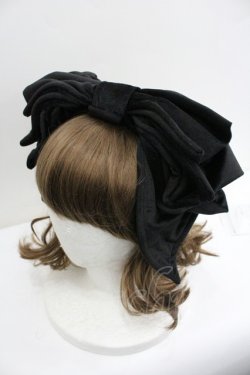 画像3: Hoshibako Works / お人形風ラッピングリボンカチューシャ  黒 I-26-01-27-014-LO-AC-SA-ZI