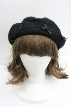 画像2: m petit by misako / サンリオキャラクターズコラボ クロミ ベレー  中黒 I-26-01-27-017-LO-AC-SA-ZI