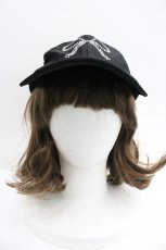 画像2: evelyn / リボンストーンキャップ  黒Ｘシルバー I-26-01-27-019-LO-AC-SA-ZTK037 (2)