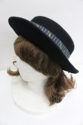 ALICE and the PIRATES / The Wizarding platform〜蒸気機関と霧の街の幻〜柄カンカン帽  黒 I-26-01-27-029-PA-AC-SA-ZI