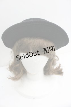 画像2: ALICE and the PIRATES / The Wizarding platform〜蒸気機関と霧の街の幻〜柄カンカン帽  黒 I-26-01-27-029-PA-AC-SA-ZTK033