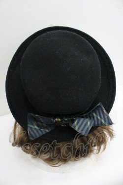 画像3: ALICE and the PIRATES / The Wizarding platform〜蒸気機関と霧の街の幻〜柄カンカン帽  黒 I-26-01-27-029-PA-AC-SA-ZI