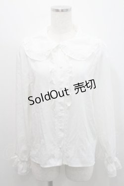 画像1: m petit by misako / AM マルエリフリルブラウス M 白 I-26-01-29-001-LO-BL-SA-ZI