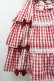 画像4: metamorphose / ３段フリルジャンパースカート（ギンガム）  赤×白 I-26-01-29-030-ME-OP-TE-ZI (4)