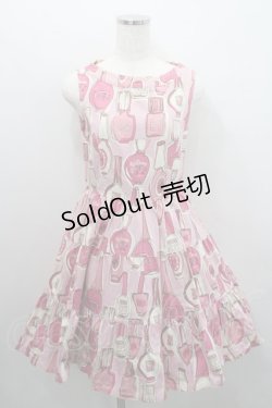 画像1: Emily Temple cute / ネイルポリッシュ柄ジャンパースカート  ピンク I-26-01-29-033-0-OP-TE-ZI