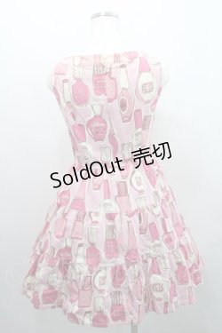画像2: Emily Temple cute / ネイルポリッシュ柄ジャンパースカート  ピンク I-26-01-29-033-0-OP-TE-ZI