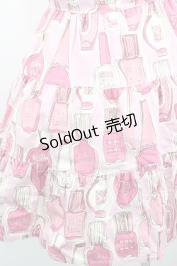 画像3: Emily Temple cute / ネイルポリッシュ柄ジャンパースカート  ピンク I-26-01-29-033-0-OP-TE-ZI