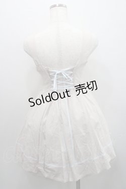 画像2: Blue rouge / 胸元編み上げストライプジャンパースカート  ベージュ I-26-01-29-034-CA-OP-TE-ZI