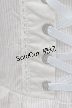 画像3: Blue rouge / 胸元編み上げストライプジャンパースカート  ベージュ I-26-01-29-034-CA-OP-TE-ZI