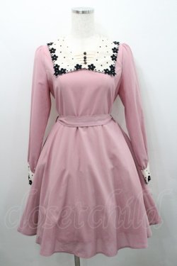 画像1: an another angelus / フラワー刺繍襟ワンピース F ピンク I-26-01-29-035-CA-OP-TE-ZI