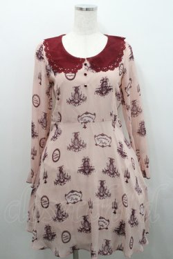 画像1: an another angelus / シャンデリアプリントワンピース F ピンク I-26-01-29-037-CA-OP-TE-ZI