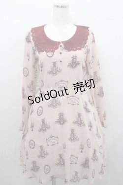 画像1: an another angelus / シャンデリアプリントワンピース F ピンク I-26-01-29-037-CA-OP-TE-ZI