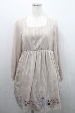 画像1: Fi.n.t / コスメプリントシアーストライプワンピース F ベージュ I-26-01-29-039-CA-OP-TE-ZI