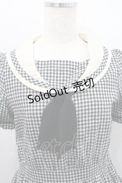 画像3: Fi.n.t / ギンガムチェックセーラーワンピース F 黒×白 I-26-01-29-040-CA-OP-TE-ZI