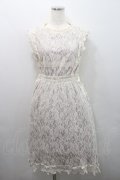 axes femme POETIQUE / レースノースリーブワンピース  アイボリー I-26-01-29-043-AX-OP-SA-ZI
