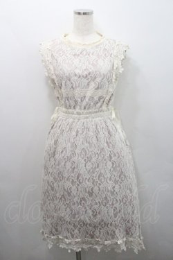 画像1: axes femme POETIQUE / レースノースリーブワンピース  アイボリー I-26-01-29-043-AX-OP-SA-ZI