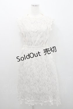 画像1: axes femme POETIQUE / レースノースリーブワンピース  アイボリー I-26-01-29-043-AX-OP-SA-ZI