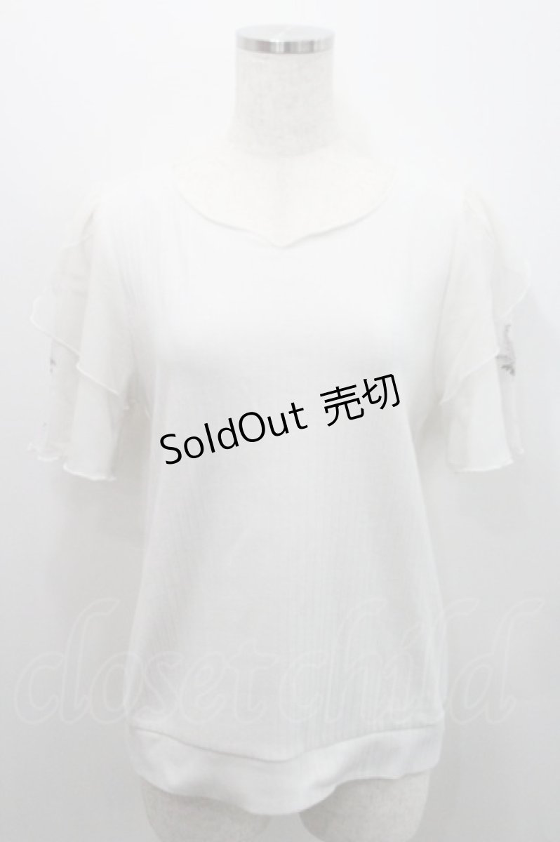 画像1: axes femme / チュール×ブーケ刺繍プルオーバー  アイボリー I-26-01-29-005-AX-TO-SA-ZI (1)