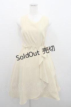 画像1: axes femme / サイドリボン&レースノースリーブワンピース  イエロー I-26-01-29-044-AX-OP-SA-ZI