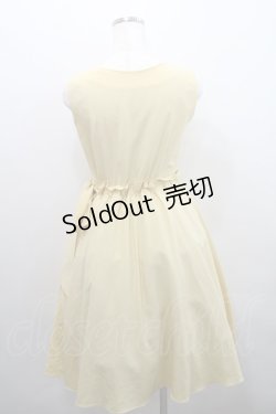 画像2: axes femme / サイドリボン&レースノースリーブワンピース  イエロー I-26-01-29-044-AX-OP-SA-ZI