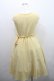 画像2: axes femme / サイドリボン&レースノースリーブワンピース  イエロー I-26-01-29-044-AX-OP-SA-ZI (2)