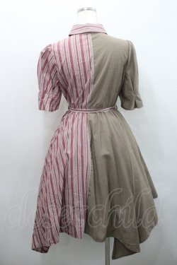 画像2: axes femme / バイカラーイレヘムワンピース  ピンクＸブラウン I-26-01-29-045-AX-OP-SA-ZI