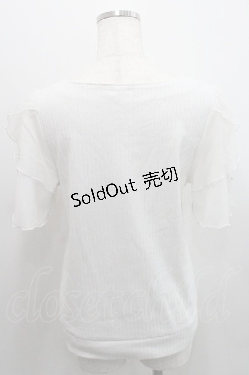 画像2: axes femme / チュール×ブーケ刺繍プルオーバー  アイボリー I-26-01-29-005-AX-TO-SA-ZI (2)