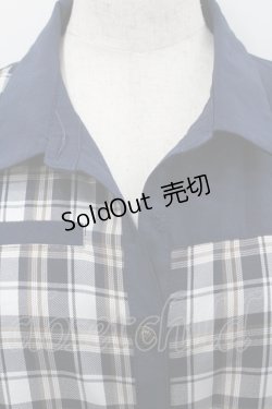 画像3: axes femme / ブロッキングフリル袖ワンピース  ネイビーＸ白 I-26-01-29-046-AX-OP-SA-ZI