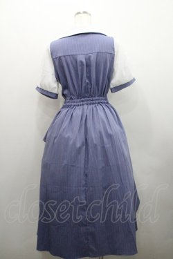 画像2: axes femme / 星座刺繍アシメドッキングワンピース  パープルＸ白 I-26-01-29-048-AX-OP-SA-ZI