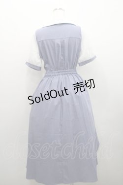 画像2: axes femme / 星座刺繍アシメドッキングワンピース  パープルＸ白 I-26-01-29-048-AX-OP-SA-ZI