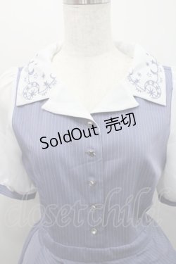 画像3: axes femme / 星座刺繍アシメドッキングワンピース  パープルＸ白 I-26-01-29-048-AX-OP-SA-ZI