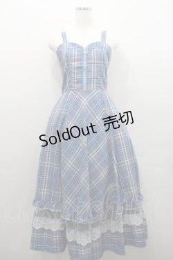 画像1: axes femme / センタージップチェックジャンスカ  青チェック I-26-01-29-049-AX-OP-SA-ZI