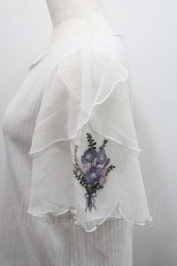 画像3: axes femme / チュール×ブーケ刺繍プルオーバー  アイボリー I-26-01-29-005-AX-TO-SA-ZI