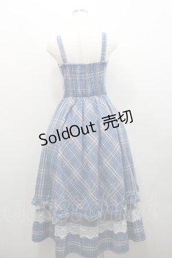 画像2: axes femme / センタージップチェックジャンスカ  青チェック I-26-01-29-049-AX-OP-SA-ZI