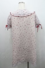 画像2: Ank Rouge / ハート総柄シフォンワンピース  ピンクＸ赤 I-26-01-29-051-CA-OP-SA-ZI (2)