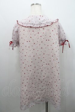 画像2: Ank Rouge / ハート総柄シフォンワンピース  ピンクＸ赤 I-26-01-29-051-CA-OP-SA-ZI