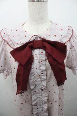 画像3: Ank Rouge / ハート総柄シフォンワンピース  ピンクＸ赤 I-26-01-29-051-CA-OP-SA-ZI (3)