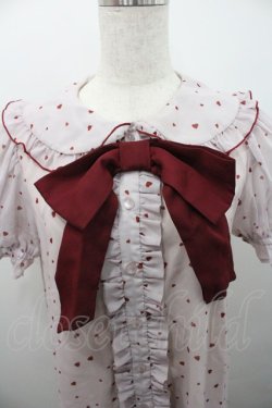 画像3: Ank Rouge / ハート総柄シフォンワンピース  ピンクＸ赤 I-26-01-29-051-CA-OP-SA-ZI